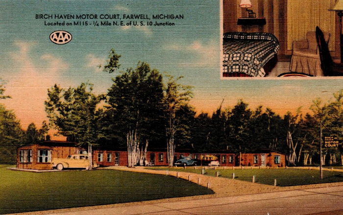 Birch Haven Motel - Vintage Postcard